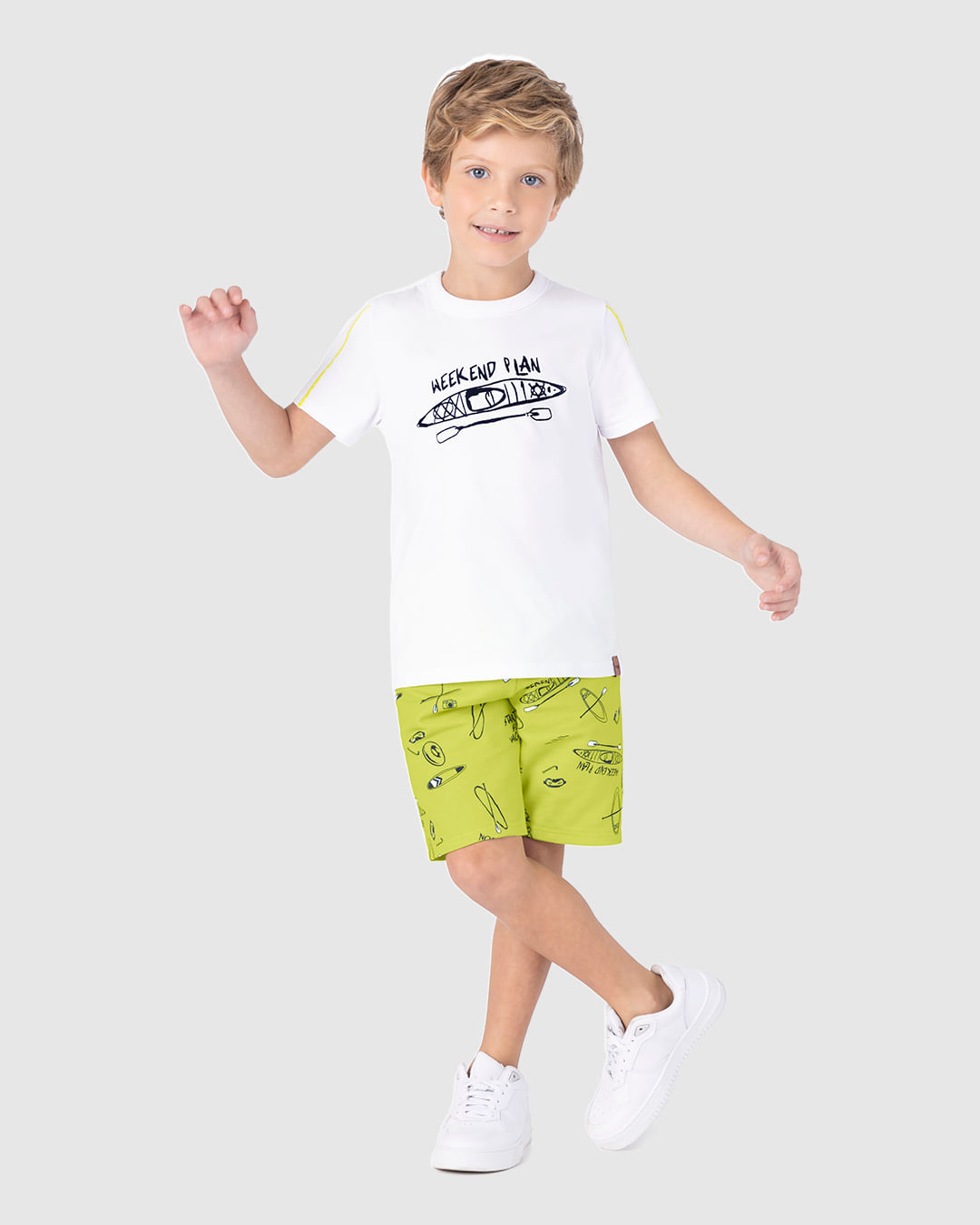 Conjunto Infantil Menino Weekend Plan em Algodão Malwee Kids