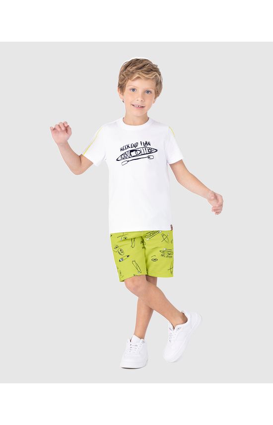 Conjunto Infantil Menino Weekend Plan Em Algodão Malwee Kids