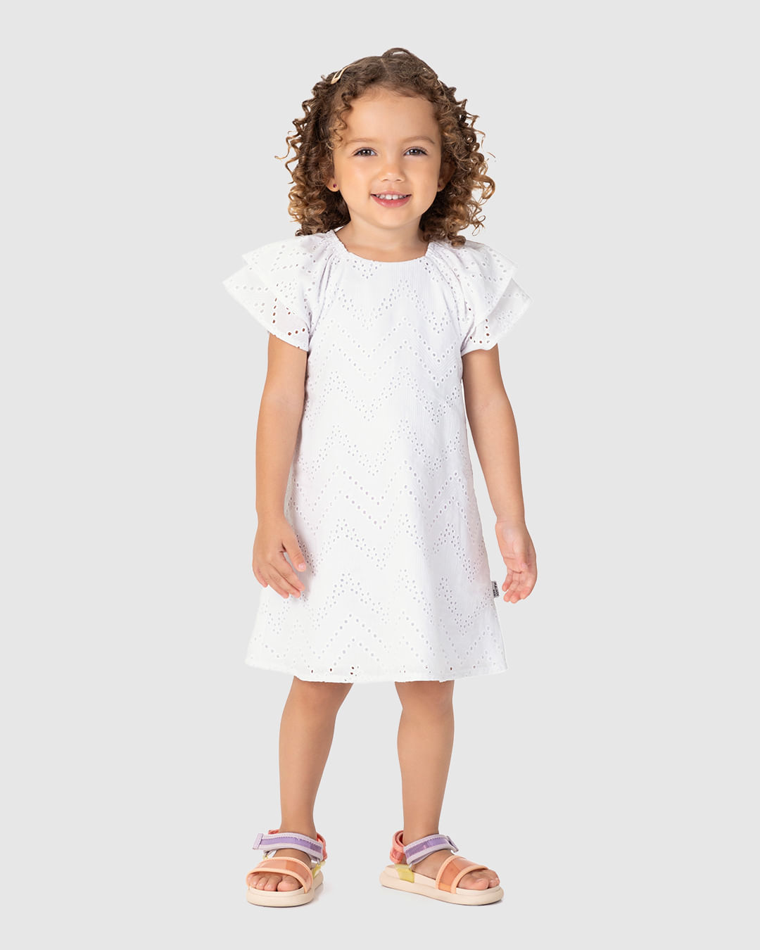 Vestido Infantil Abertura Costas Em Laise Algodão Malwee Kids - Imagem 10