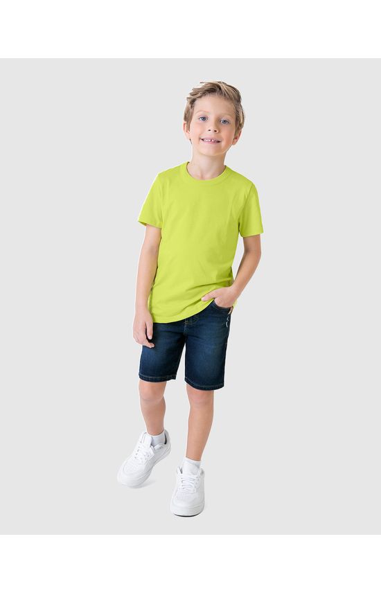 Bermuda Infantil Menino Cintura Média Em Jeans Moletom Malwee Kids