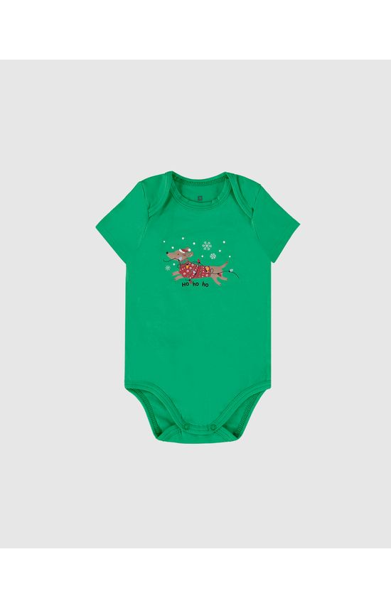 Body Bebê Estampa Especial Natal Em Algodão Malwee Kids