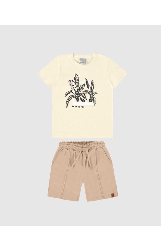 Conjunto Infantil Menino Enjoy The View Em Algodão Malwee Kids