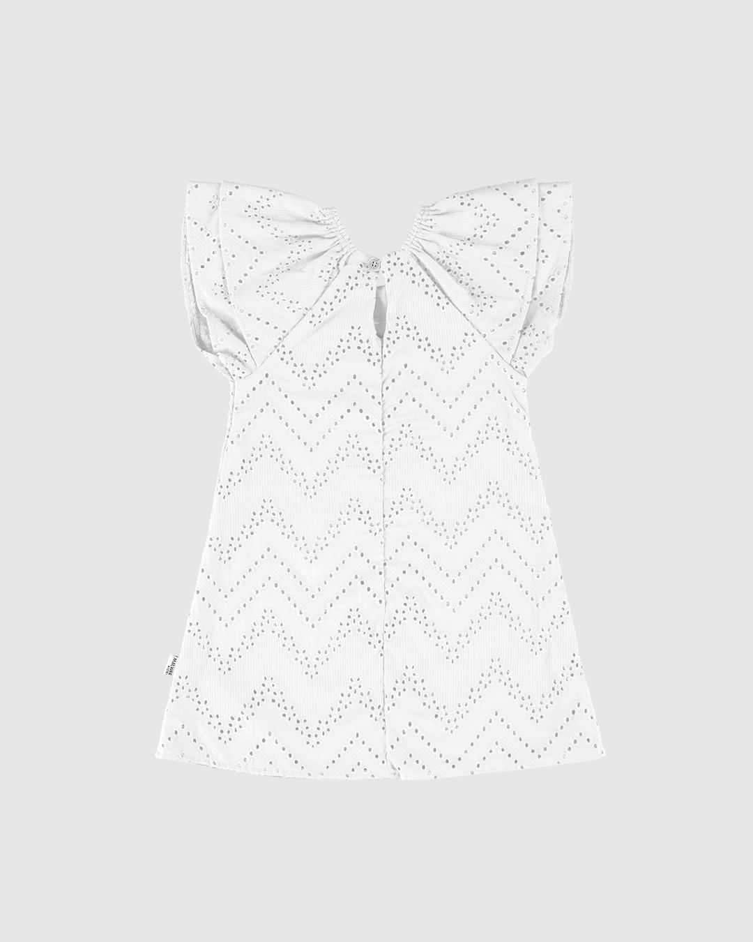 Vestido Infantil Abertura Costas Em Laise Algodão Malwee Kids - Imagem 9