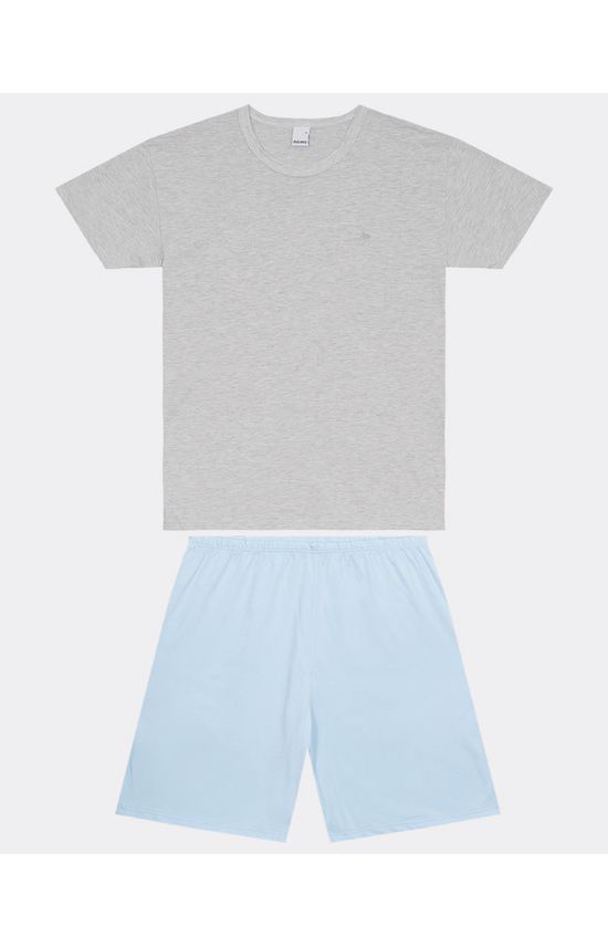 Pijama Masculino Camiseta E Shorts Em Algodão