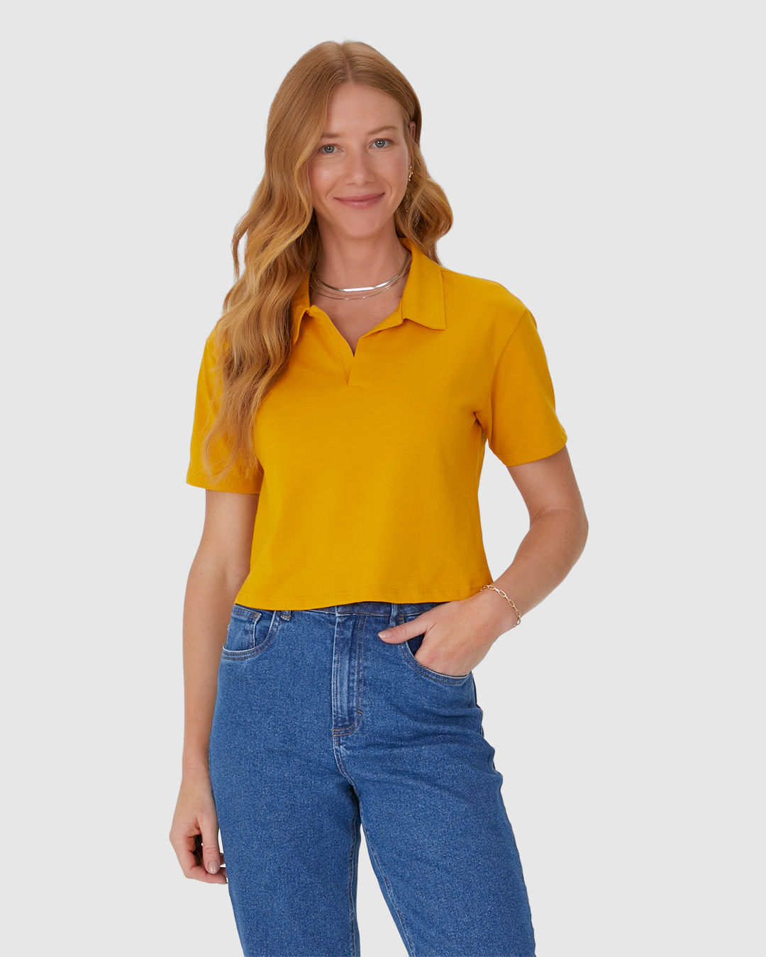 Blusa Cropped Feminina Gola Esporte Em Algodão - Imagem 19