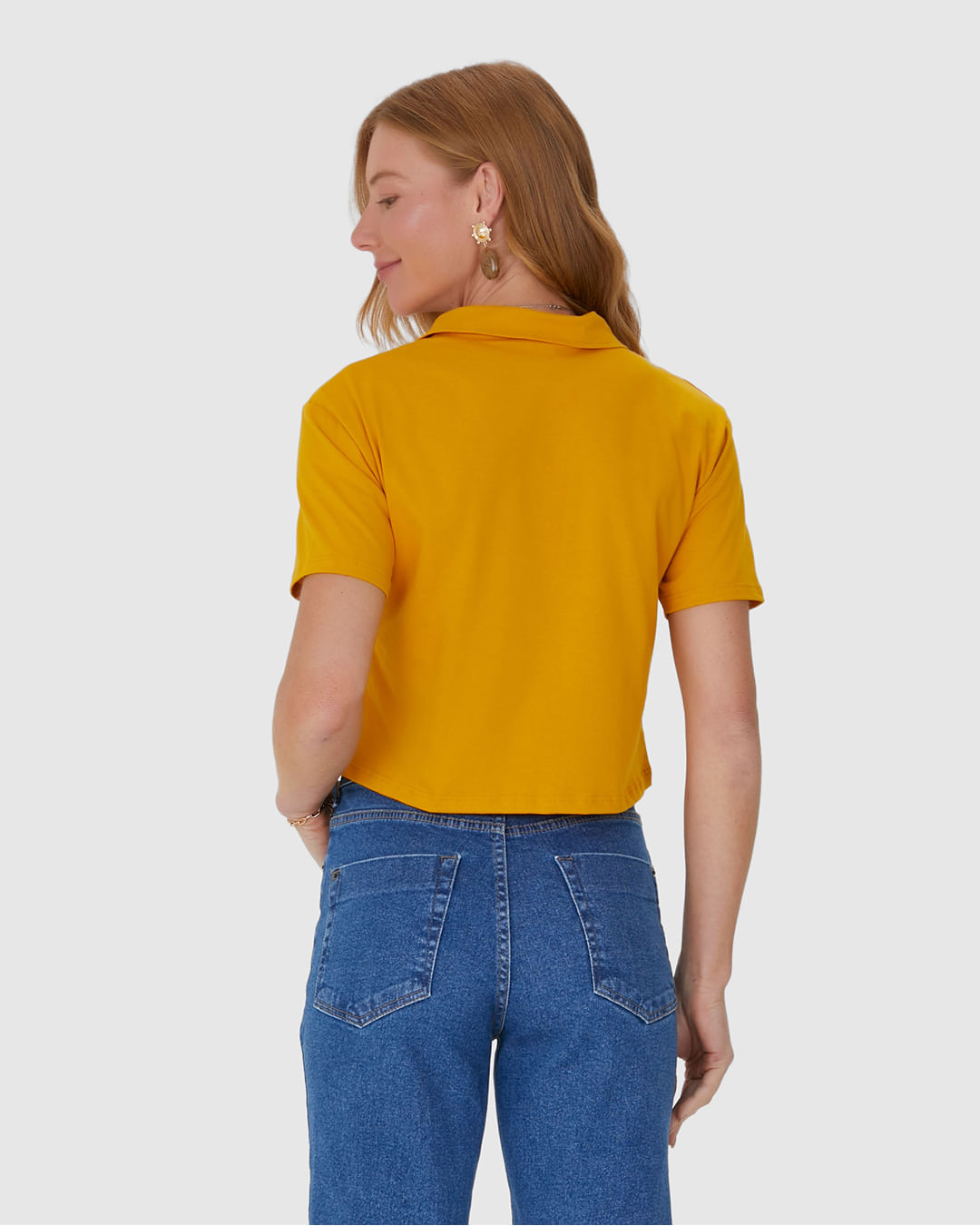 Blusa Cropped Feminina Gola Esporte Em Algodão - Imagem 20
