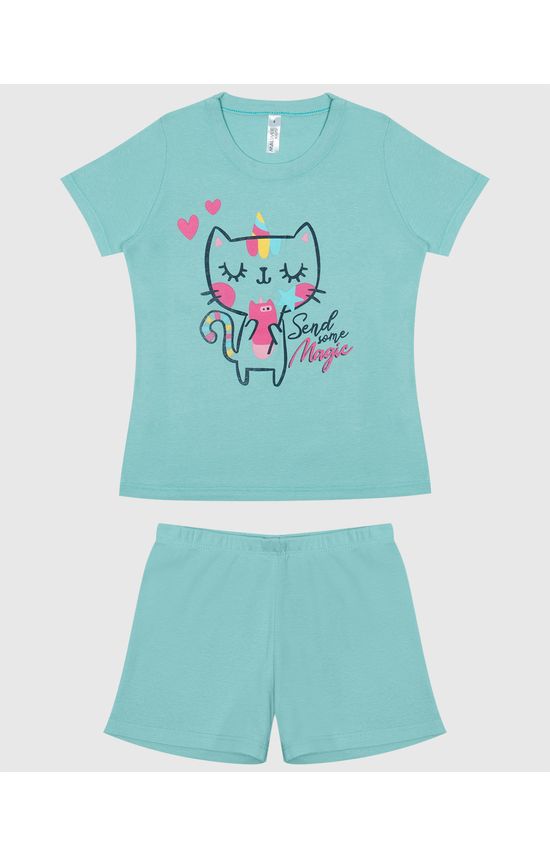 Pijama Infantil Menina Blusa Estampada Malwee Kids