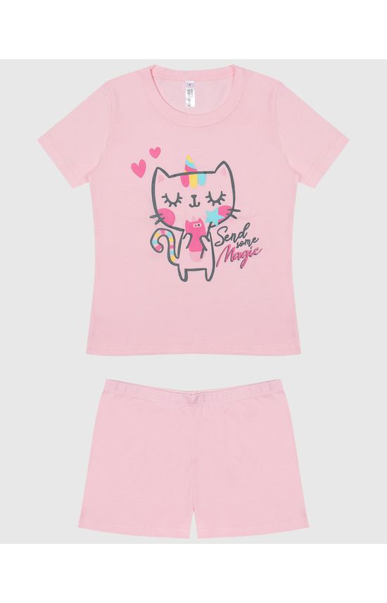 Pijama Infantil Menina Blusa Estampada Malwee Kids