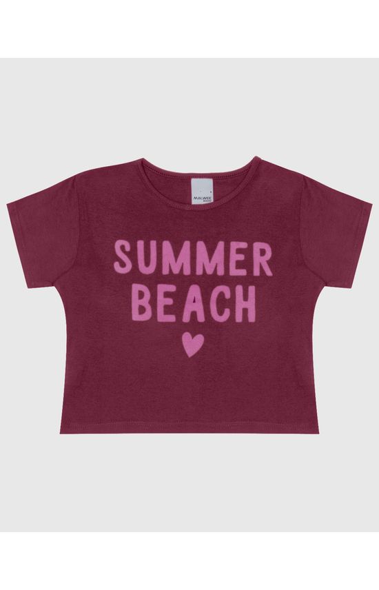 Blusa Infantil Menina Estampa Frontal Em Algodão Malwee Kids