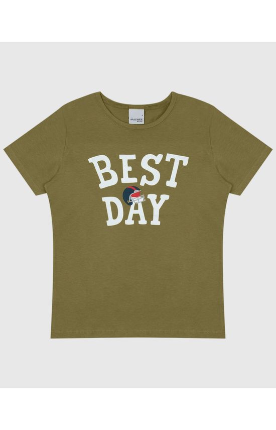 Camiseta Infantil Menino Com Estampa Frontal Em Algodão Malwee Kids