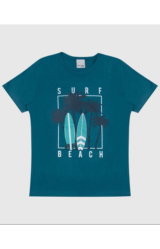 Camiseta Infantil Menino Com Estampa Frontal Em Algodão Malwee Kids