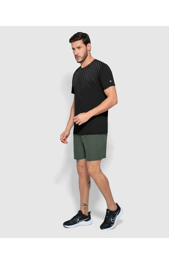 Camiseta Masculina Estampa Abstrata Em Malha Dry E Proteção UV50+ - ENFIM