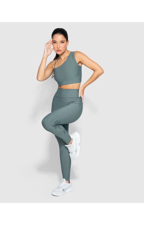 Top Strappy Esportivo Alça Assimétrica Em Malha Dry E Proteção UV50+ - ENFIM