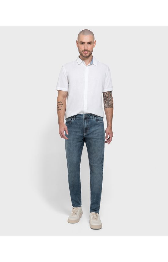 Calça Skinny Masculina Bolso Funcional Em Jeans Com Elastano - ENFIM