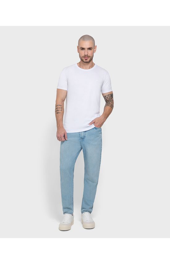 Calça Masculina Loose Fit Cintura Média Em Jeans 100% Algodão - ENFIM