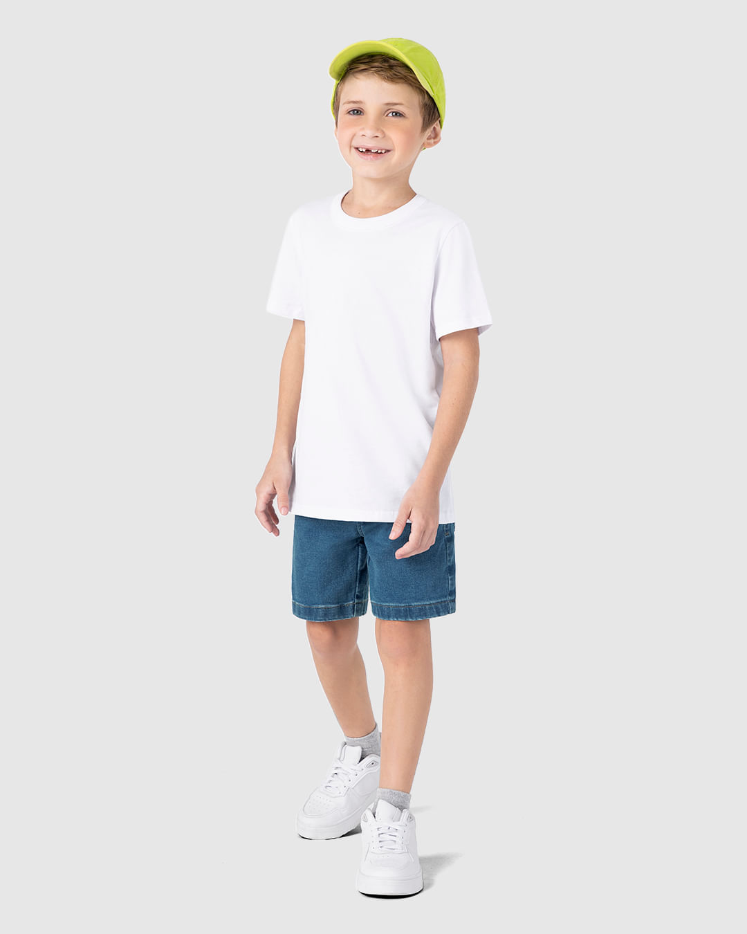 Bermuda Infantil Menino Cós Ajustável Em Jeans Moletom Malwee Kids - Imagem 7