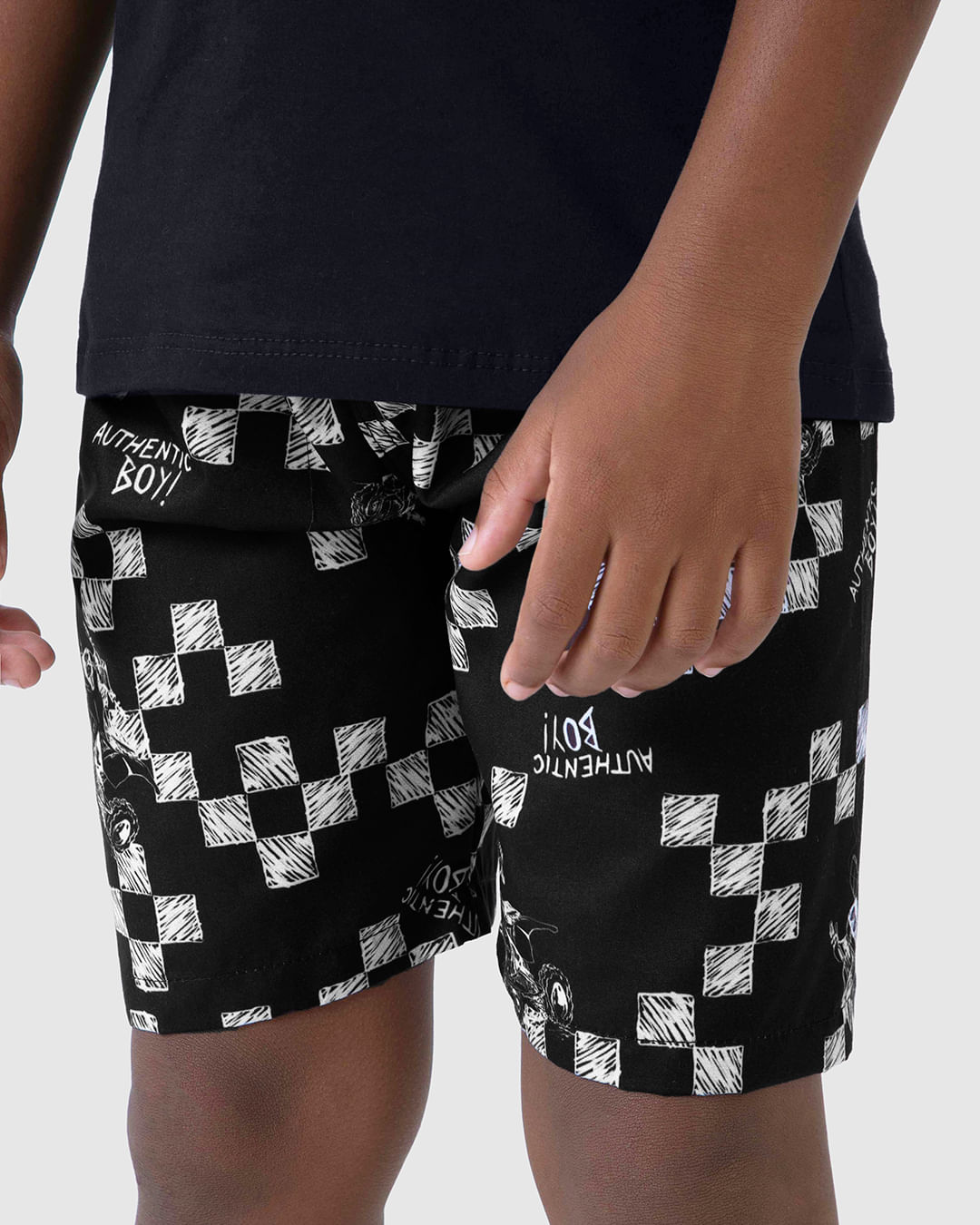 Bermuda Infantil Menino Estampada Em Microfibra Malwee Kids - Imagem 3