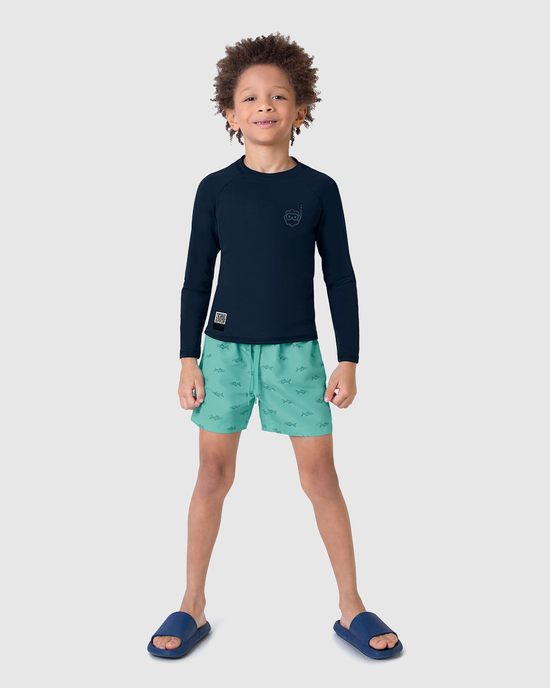 Camiseta Praia Infantil Unissex Me Encontre Especial Com QR Code Malwee Kids