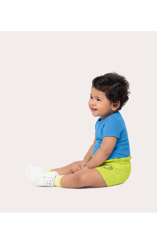 Conjunto Infantil Menina Body Manga Curta Em Ribana Malwee Kids