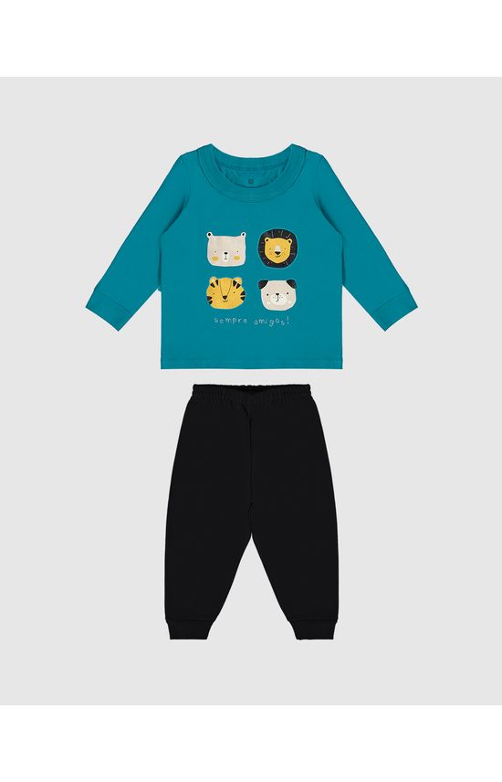 Conjunto Infantil Menino Bebê Sempre Amigos! Em Algodão Malwee Kids