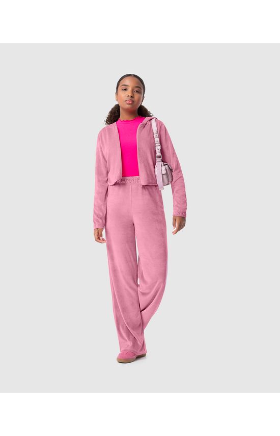 Conjunto Menina Jaqueta E Calça Em Malha Plush Malwee Kids