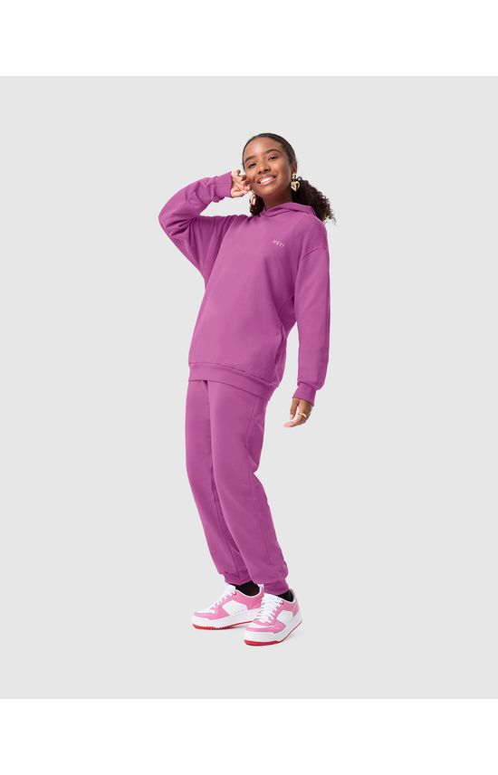 Conjunto Menina Blusão E Calça Jogger Em Moletom Flanelado Malwee Kids