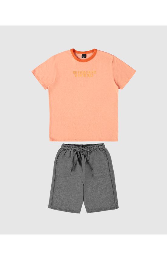 Conjunto Menino Camiseta Em Malha Fio A Fio Malwee Kids