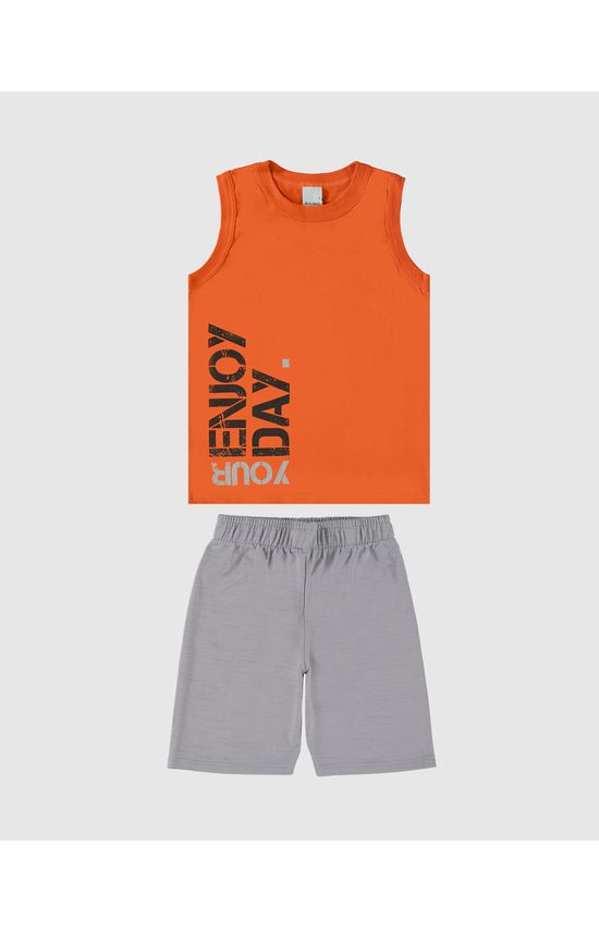 Conjunto Infantil Menino Your Enjoy Day Em Algodão Malwee Kids
