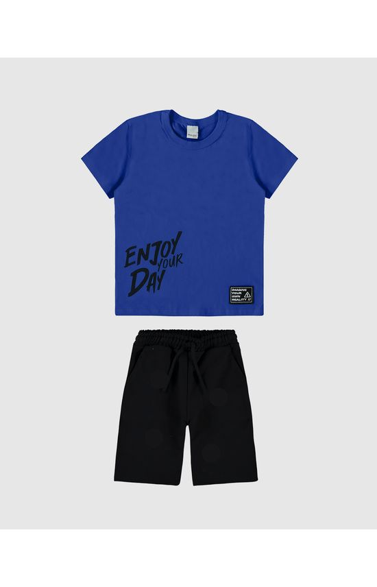 Conjunto Infantil Menino Enjoy Your Day Em Algodão Malwee Kids