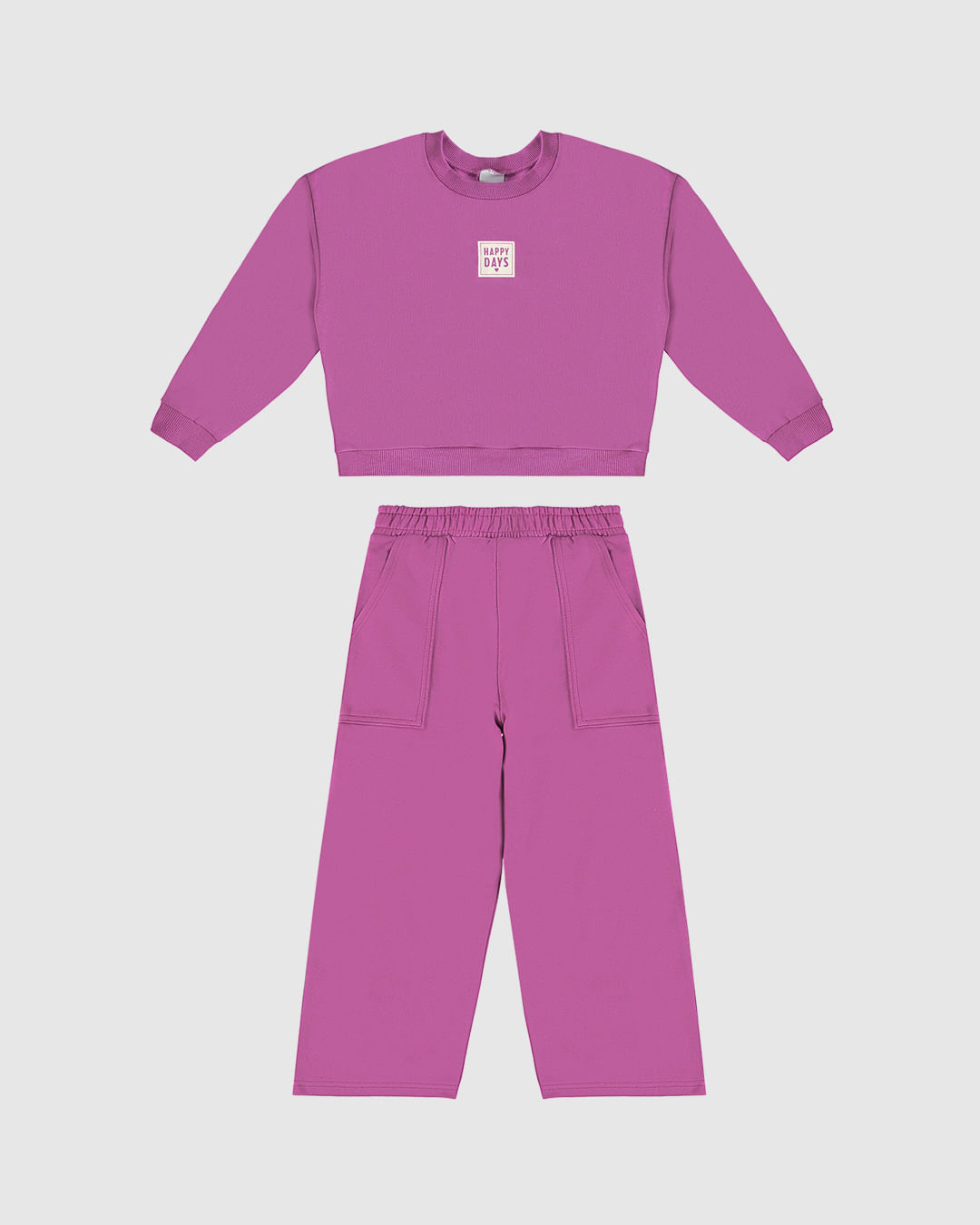 Conjunto Infantil Menina Happy Days Em Moletom Flanelado Malwee Kids - Imagem 2