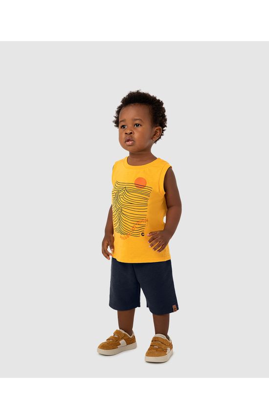 Conjunto Menino Regata Follow The Waves Em Algodão - Carinhoso
