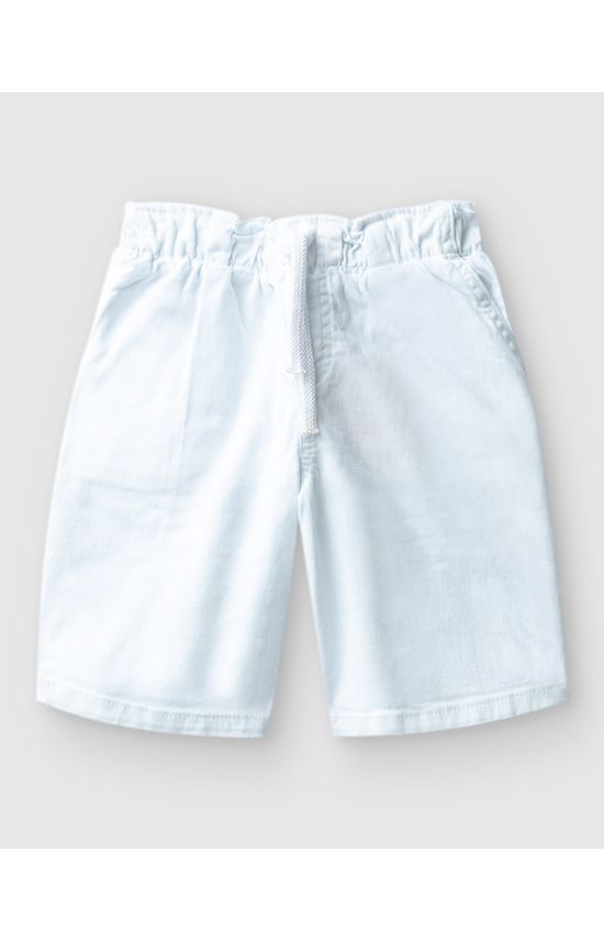 Bermuda Infantil Menino Cadarço Frontal Em Sarja Com Elastano Malwee Kids