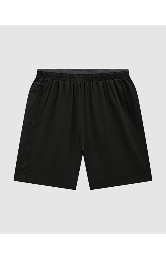 Shorts Reto Masculino Bolso Costas Zíper Em Tafetá Com Elastano - ENFIM