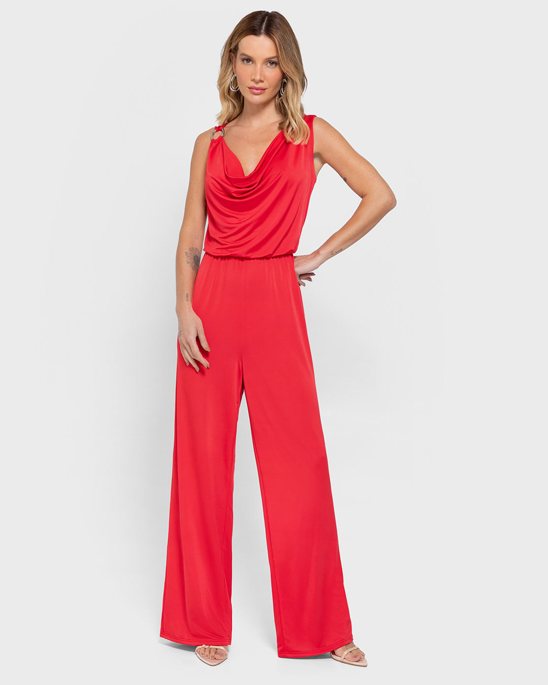 Macacão Feminino Alça Argola Metálica Em Malha Conforto Dry - ENFIM - Imagem 4