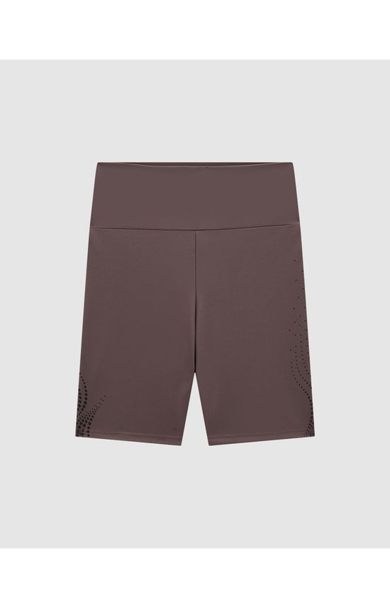 Shorts Feminino Estampa Lateral Em Malha Dry E Proteção UV50+ - ENFIM