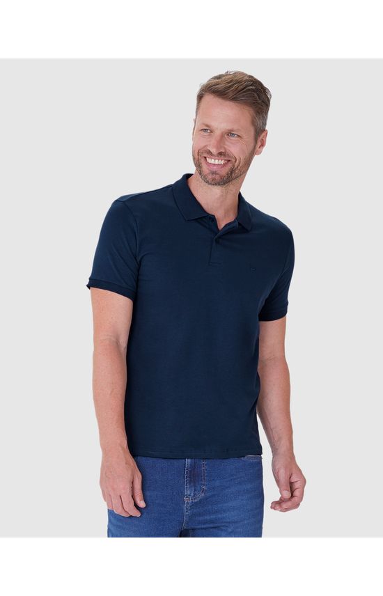 Camisa Polo Básica Masculina Regular Em Algodão
