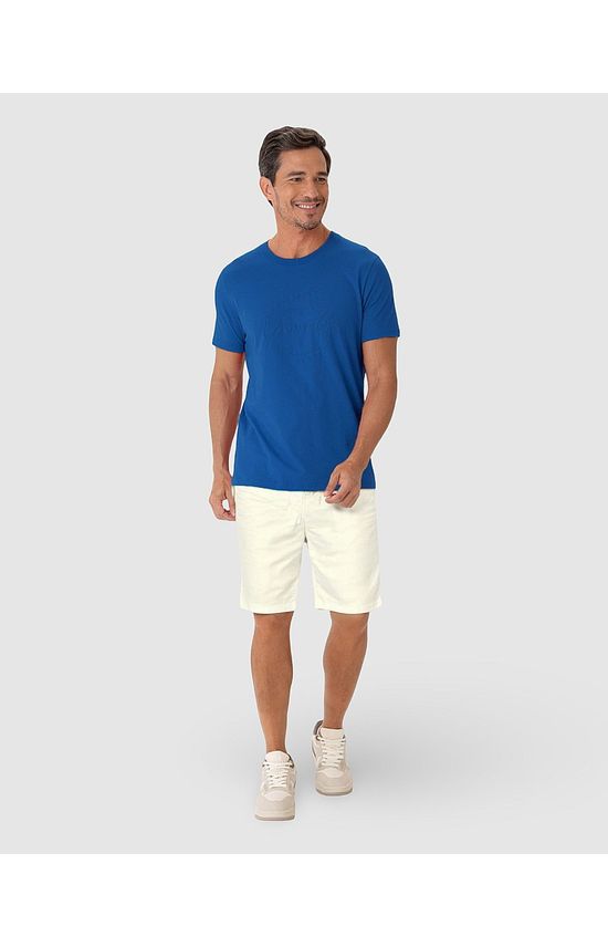 Camiseta Masculina Estampa Alto Relevo Em Algodão
