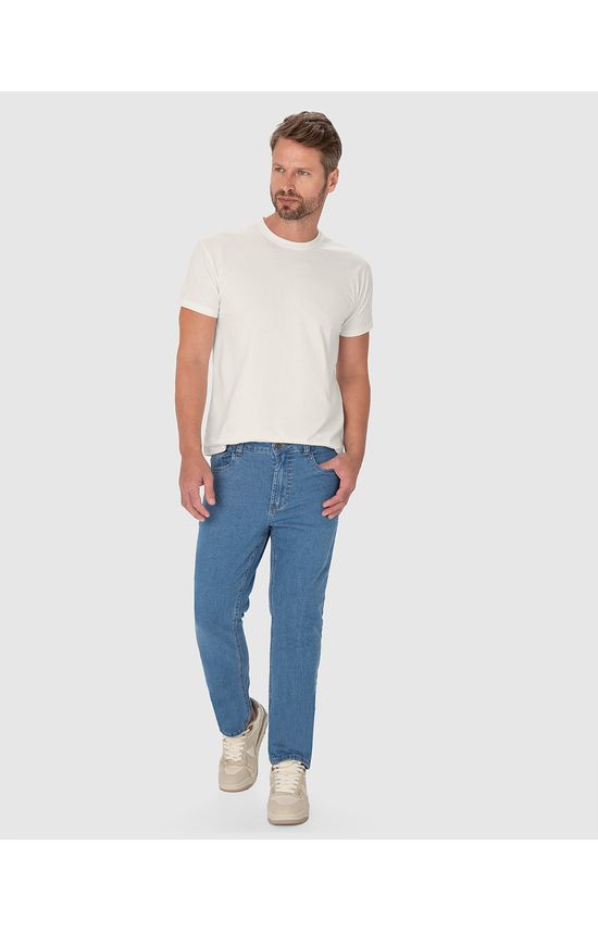 Calça Tradicional Masculina Cintura Média Em Flex Jeans