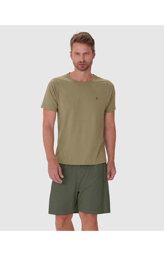 Pijama Masculino Camiseta E Shorts Em Algodão