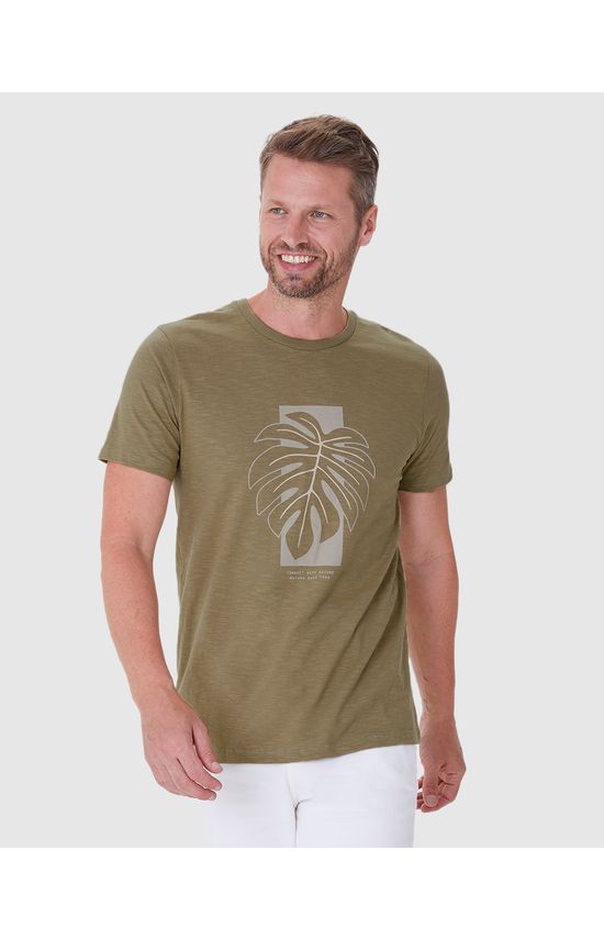 Camiseta Masculina Connect With Nature Em Malha Flamê