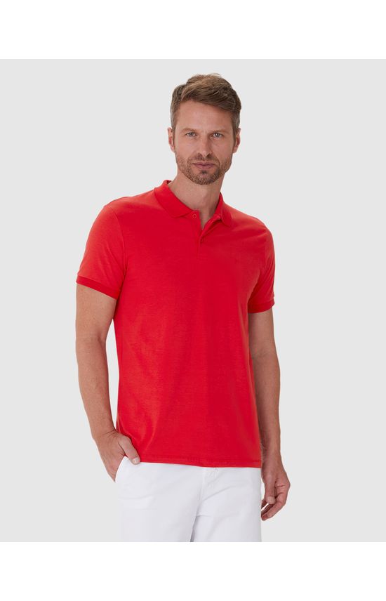 Camisa Polo Básica Masculina Regular Em Algodão