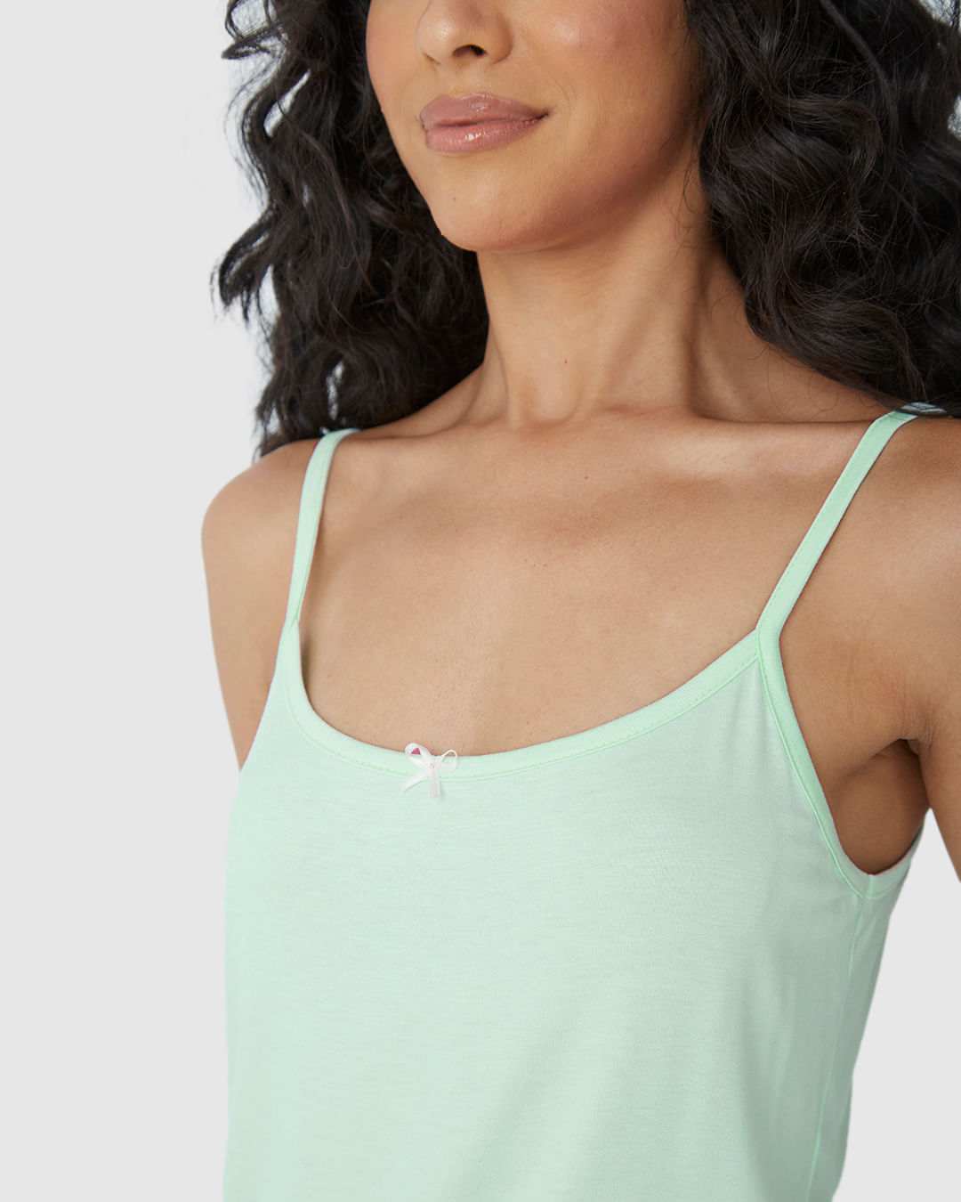 Regata Feminina De Pijama Alça Fina Em Malha Viscose Stretch - Imagem 13