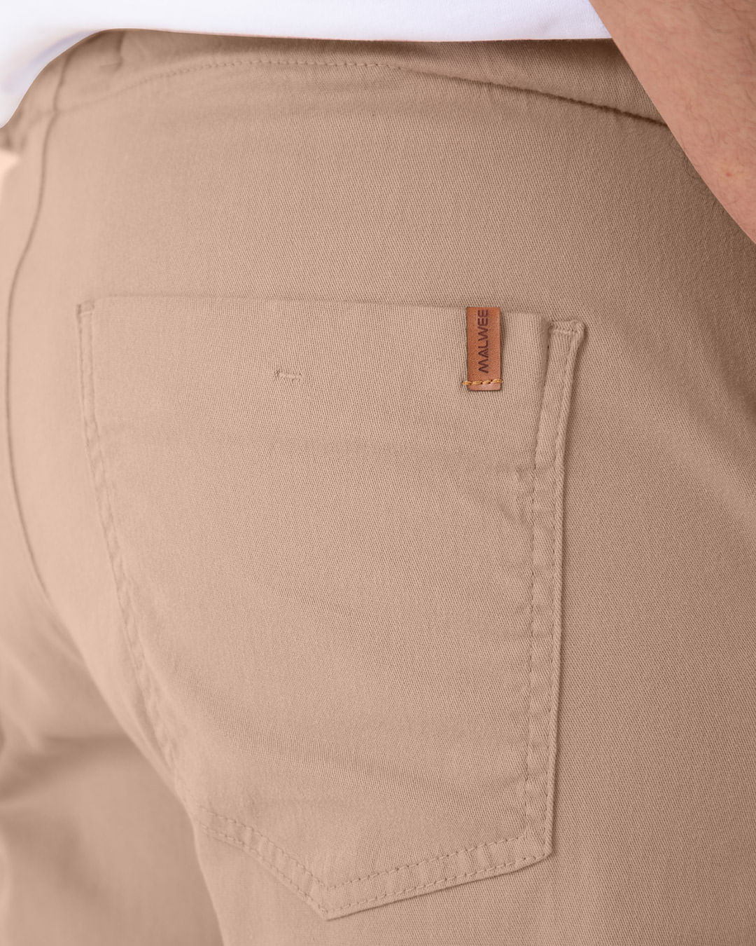 Calça Masculina Plus Size Chino Em Sarja Com Elastano - Imagem 8