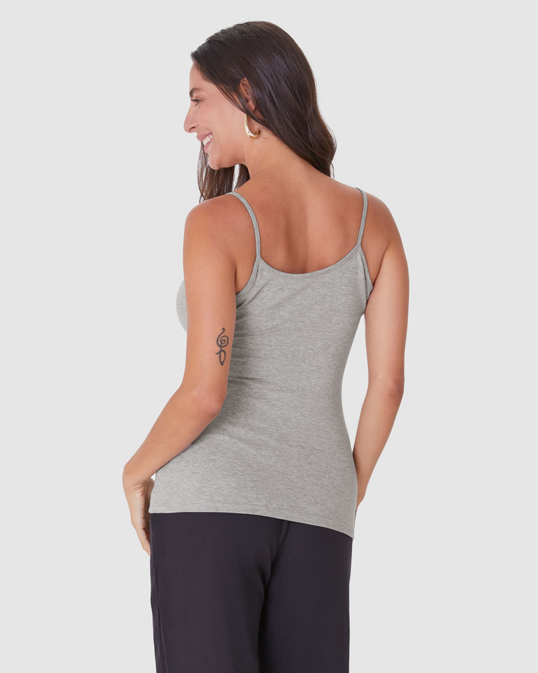 Regata Básica Feminina Alça Fina Em Algodão - Imagem 25