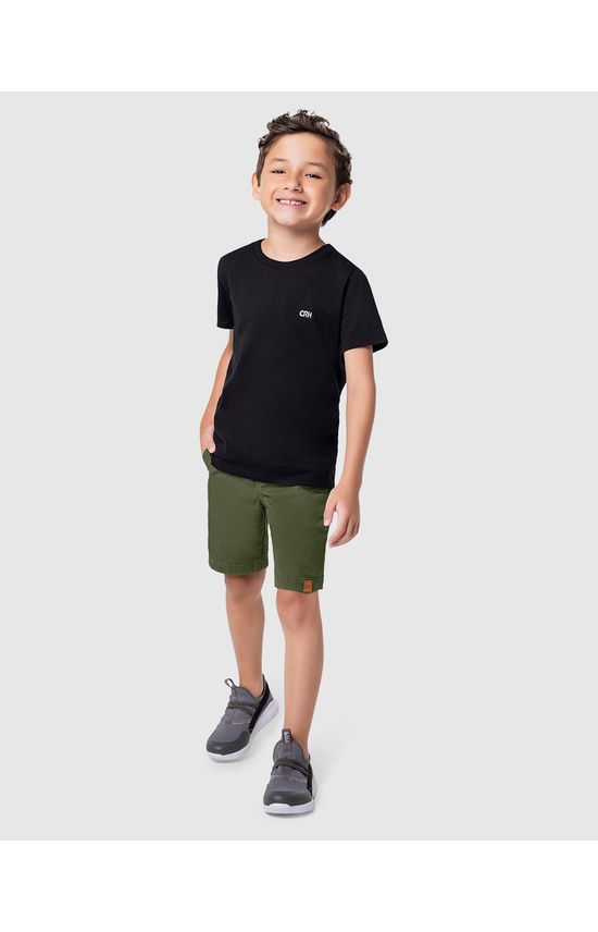 Camiseta Menino Com Bordado Em Algodão Carinhoso