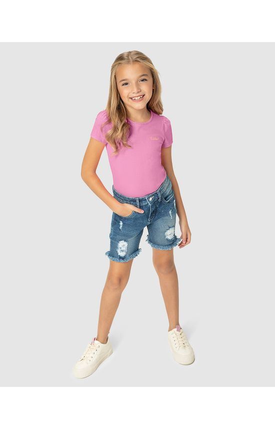 Blusa Menina Bordado Em Lurex Cotton Light Carinhoso