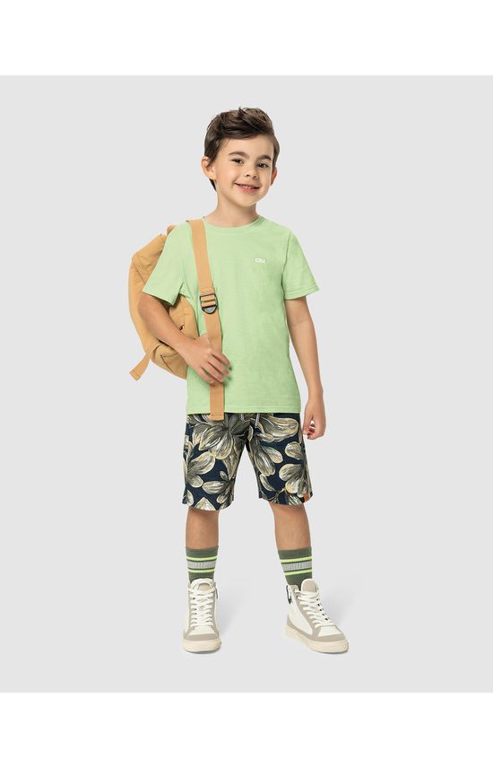 Camiseta Menino Com Bordado Em Meia Malha Botonê Carinhoso