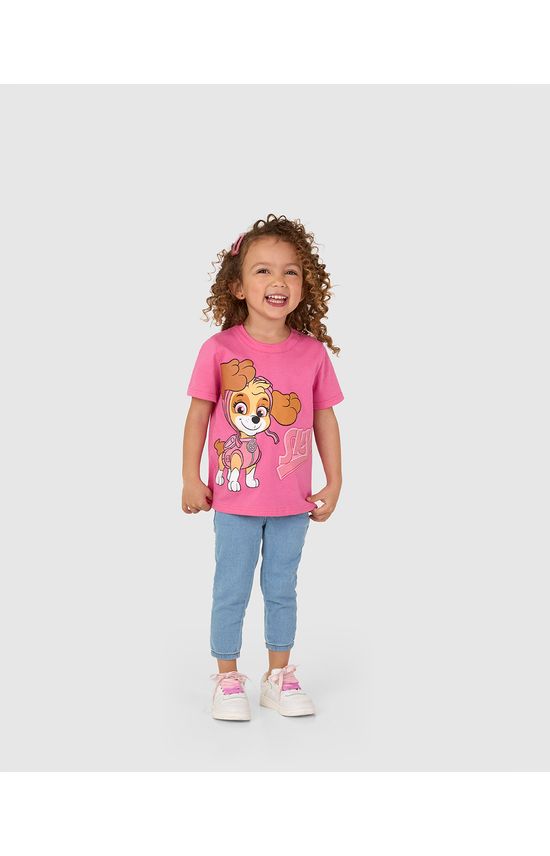 Camiseta Infantil Menina Patrulha Canina + Máscara Em Algodão Malwee Kids