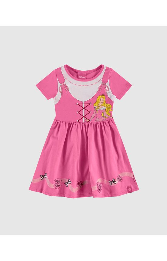 Vestido Infantil Rodado Princesa Disney Em Algodão Malwee Kids