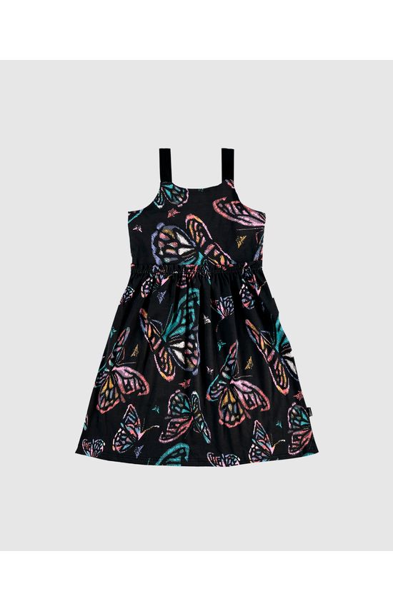 Vestido Infantil Estampa Borboleta Em Algodão Malwee Kids
